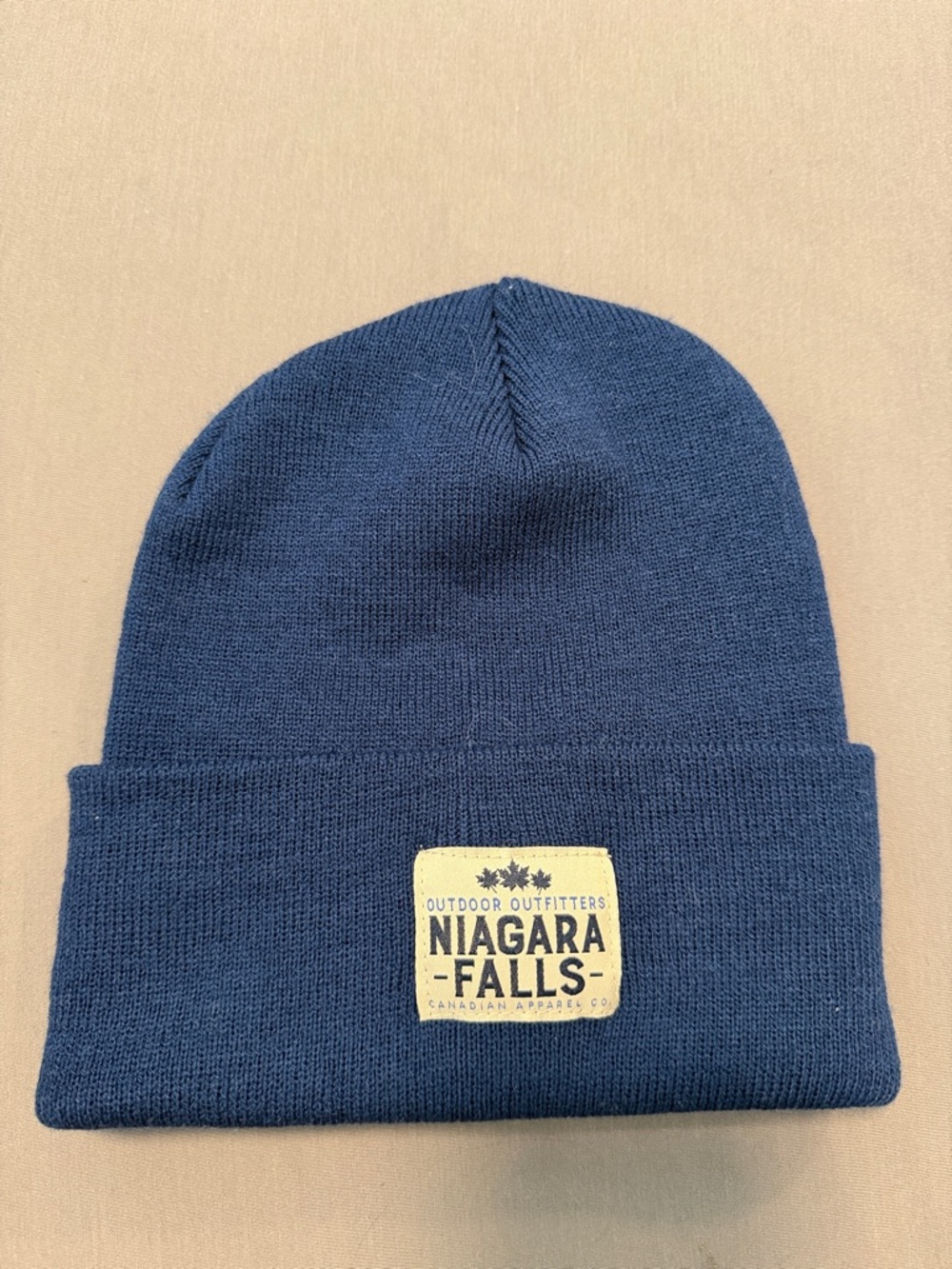 Niagara Falls Canada Knit Beanie Toque Navy Blue One Size